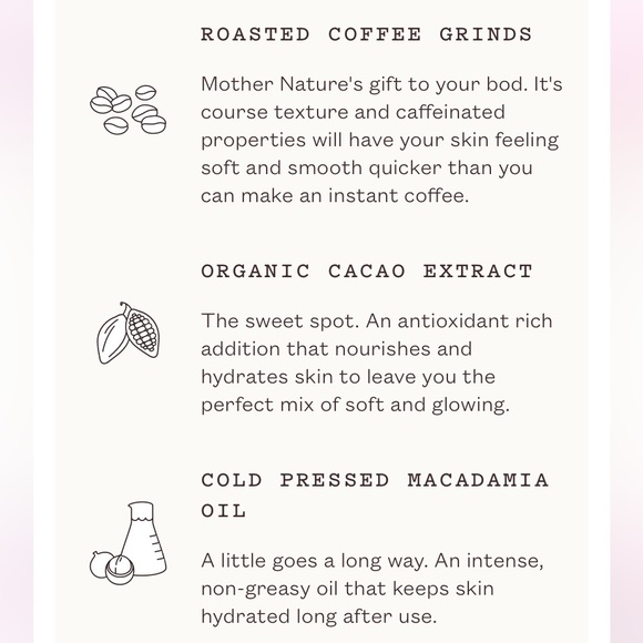 NWT CACAO COFFEE SCRUB BODY SCRUB SMOOTH GLOWING SKIN EXFOLIANT - Picture 7 of 13